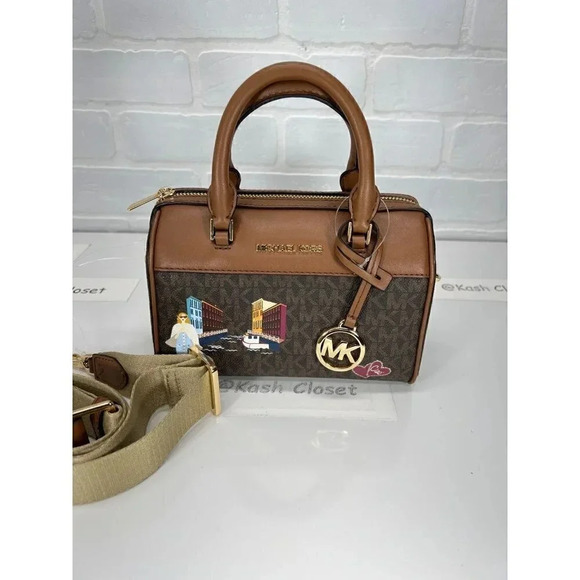 Michael Kors Duffle Jet Set Girls Travel XS Duffle Xbody Brown - Picture 9 of 9